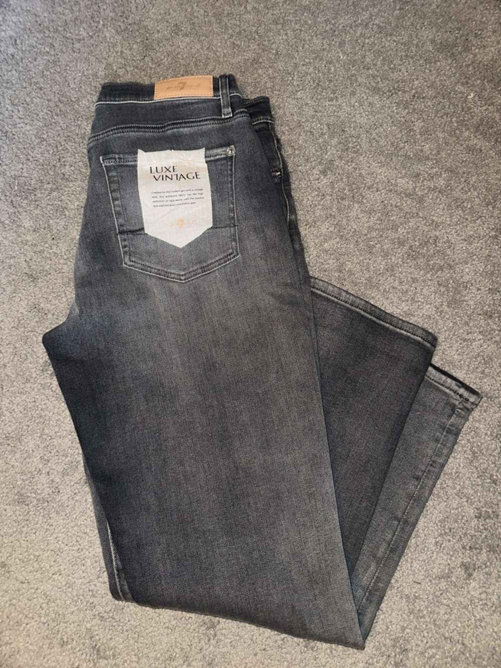 7 For All Mankind Women's Slim Straight Jeans in Washed Gray